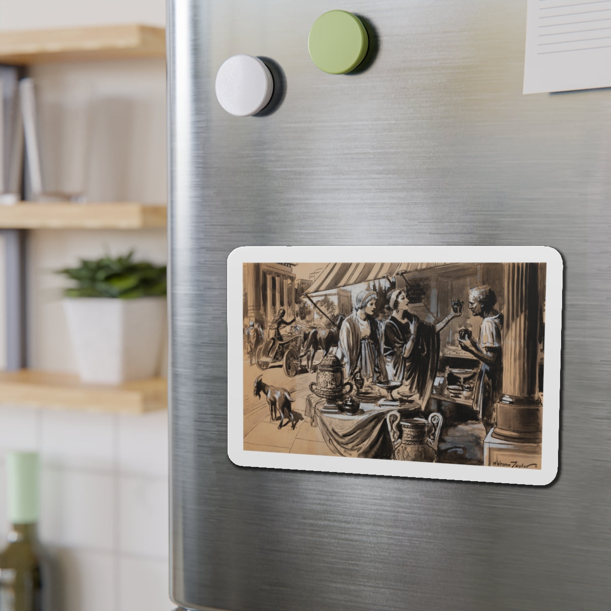 Market Deal (Magazine Illustration) Refrigerator Magnet