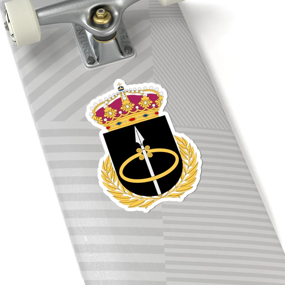 Markstridsskolan vapen (Sweden) (Coat of Arms) STICKER Vinyl Kiss-Cut Decal - The Sticker Space