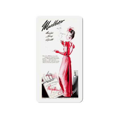 Marlboro advertisement (4), 1943 (Magazine Illustration) Refrigerator Magnet-2" x 2"-The Sticker Space