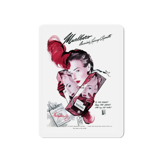 Marlboro advertisement, Cosmopolitan, Januare 1944 (Magazine Illustration) Refrigerator Magnet