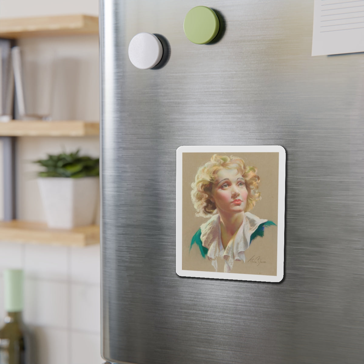 Marlene Dietrich (Magazine Illustration) Refrigerator Magnet