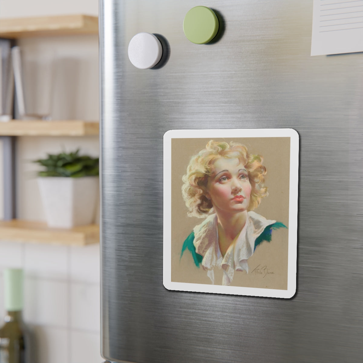 Marlene Dietrich (Magazine Illustration) Refrigerator Magnet