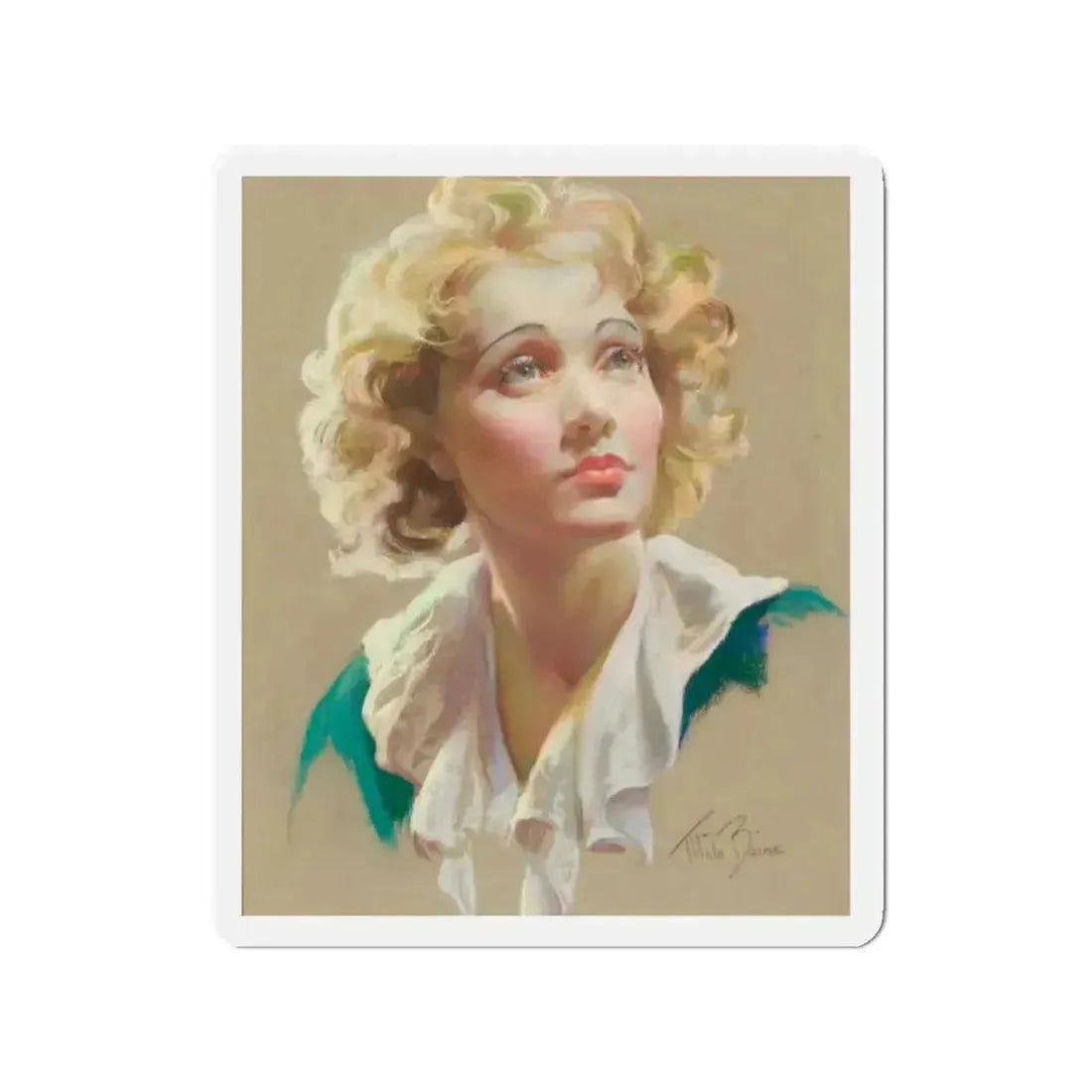 Marlene Dietrich (Magazine Illustration) Refrigerator Magnet 2 Inch - The Sticker Space