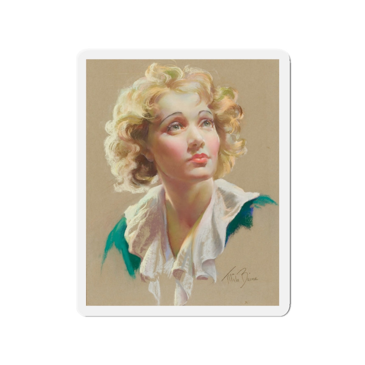 Marlene Dietrich (Magazine Illustration) Refrigerator Magnet