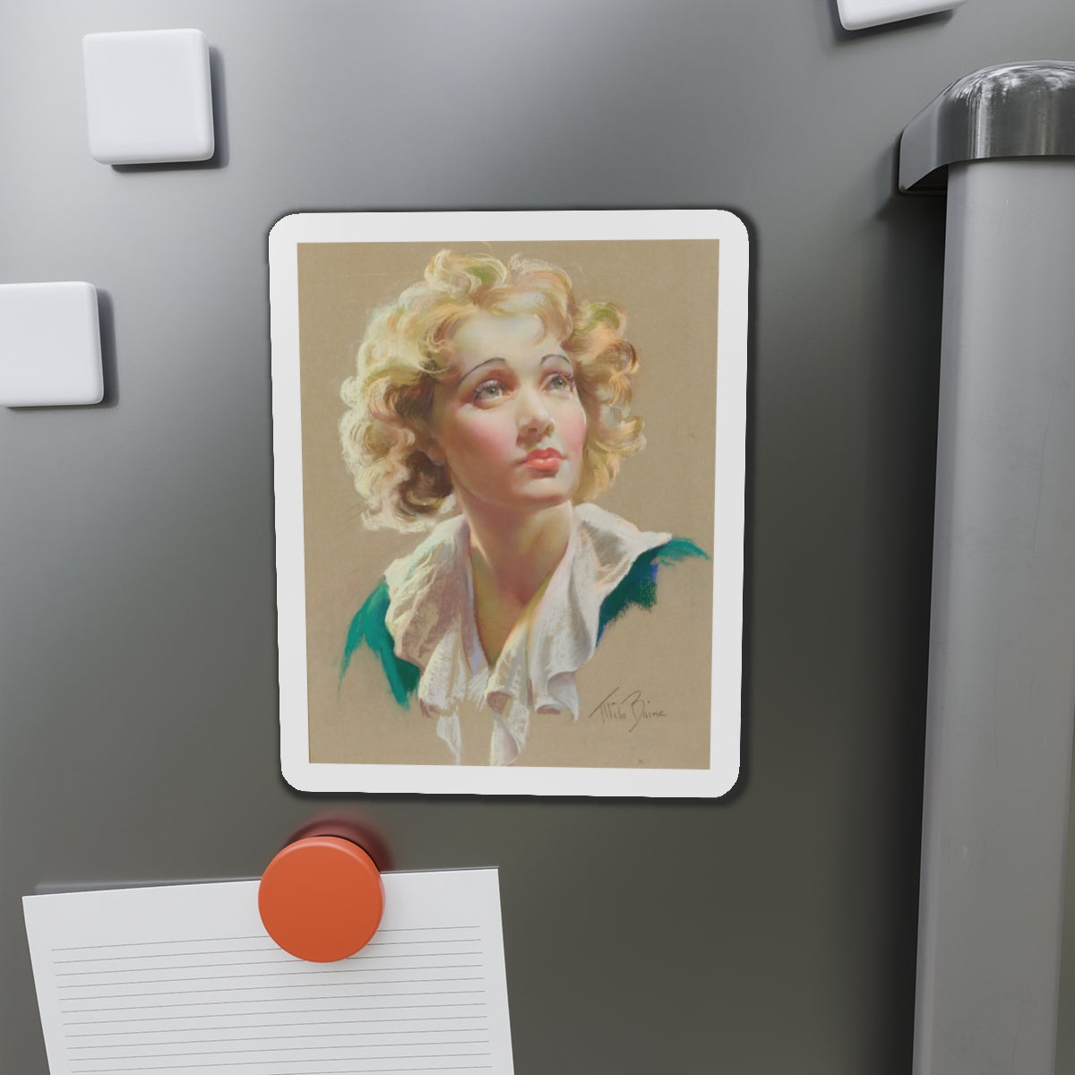 Marlene Dietrich (Magazine Illustration) Refrigerator Magnet