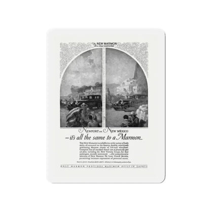 Marmon Automobile ad, The Golden Book Magazine, September 1925 (Magazine Illustration) Refrigerator Magnet 2 Inch - The Sticker Space