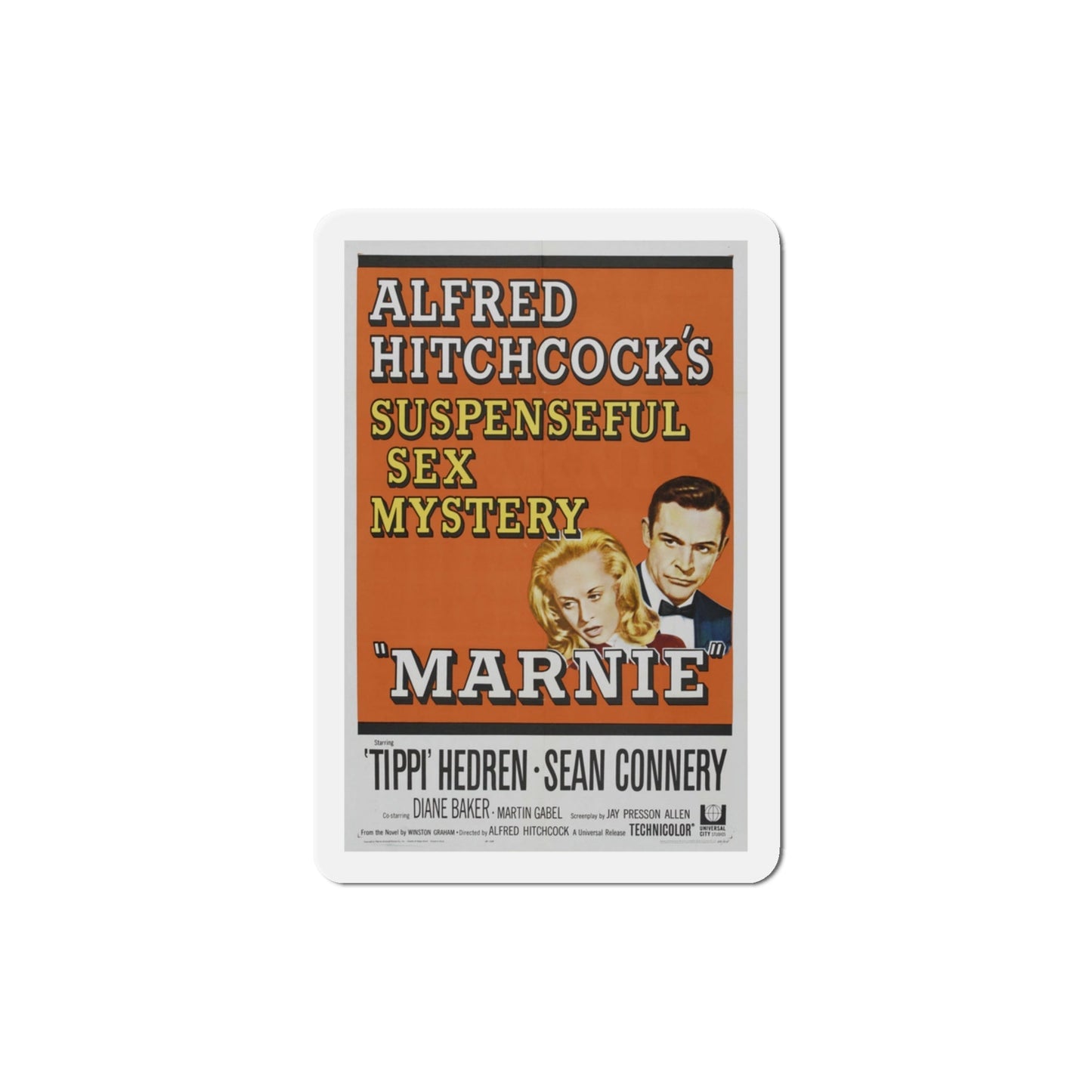 Marnie 1964 Movie Poster Die-Cut Magnet-3 Inch-The Sticker Space