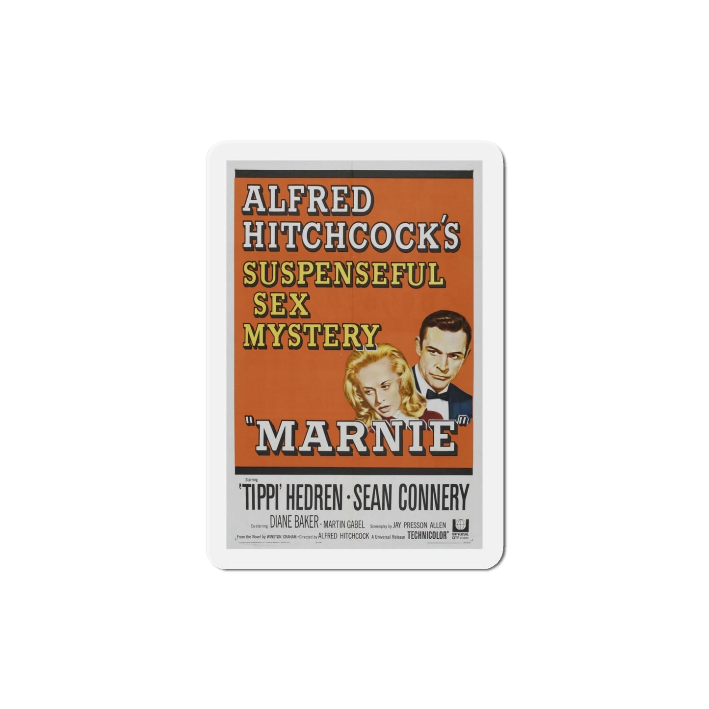 Marnie 1964 Movie Poster Die-Cut Magnet-4 Inch-The Sticker Space