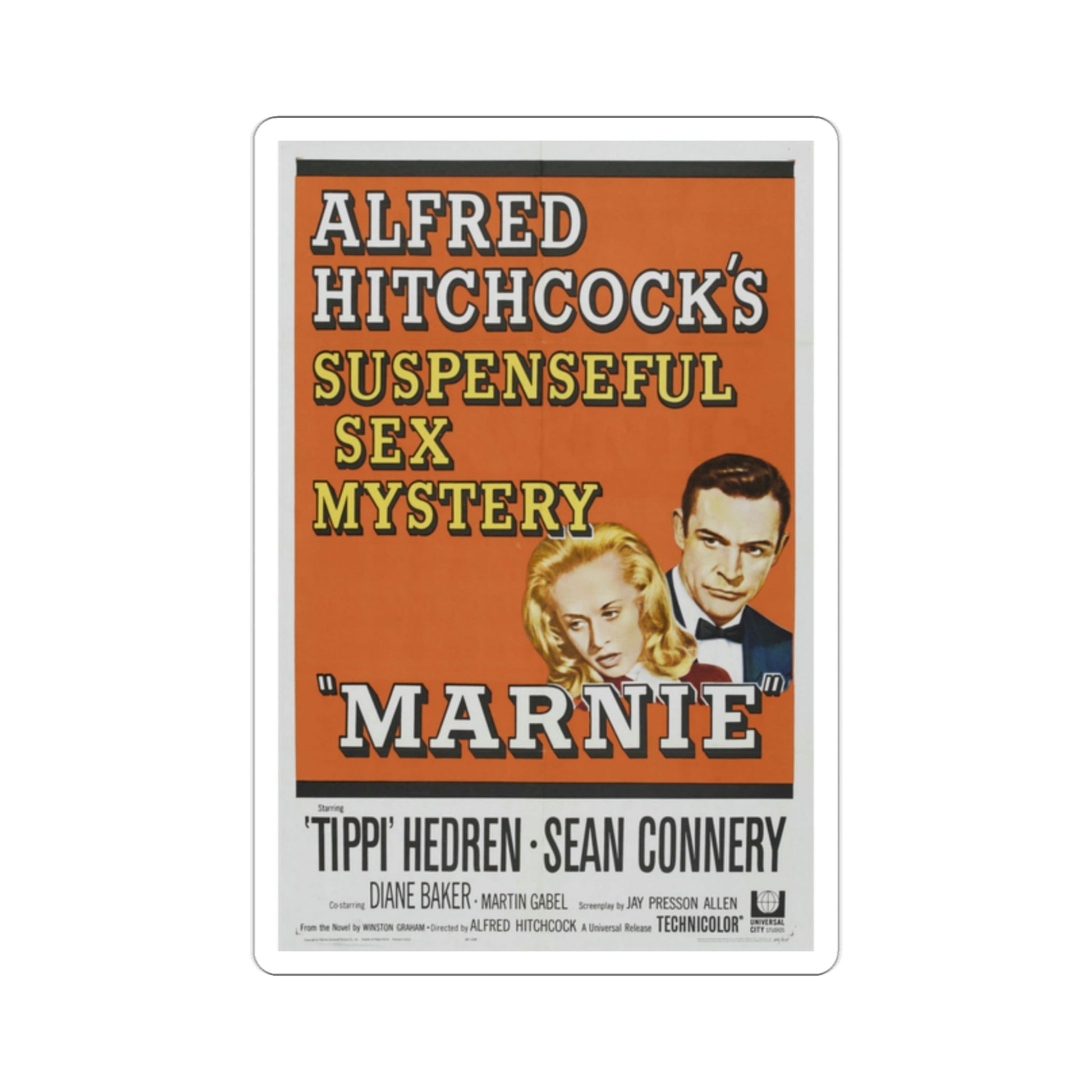 Marnie 1964 Movie Poster STICKER Vinyl Die-Cut Decal-2 Inch-The Sticker Space