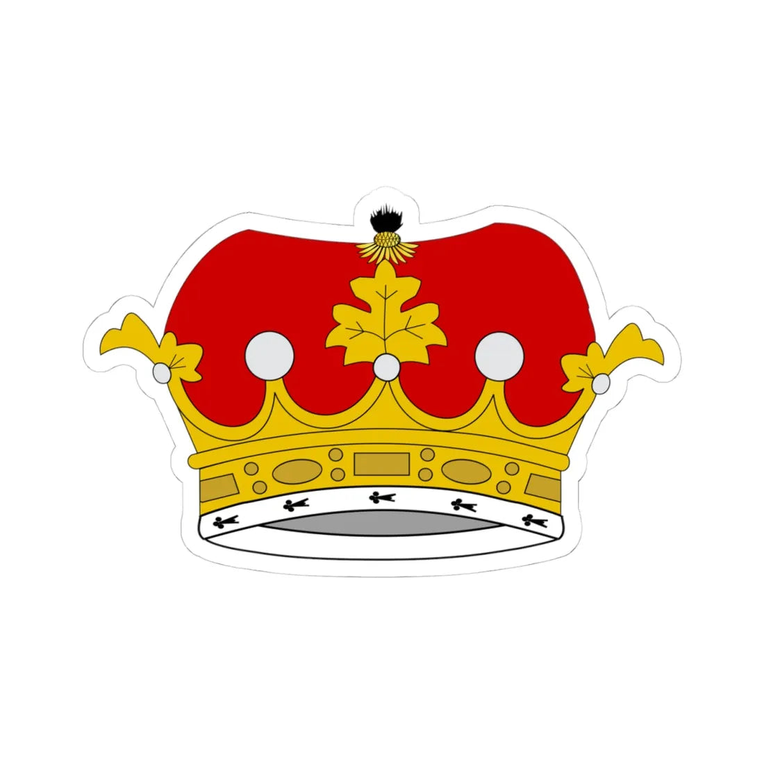 Marquess Coronet (United Kingdom) (Coat of Arms) STICKER Vinyl Kiss-Cut Decal 4 Inch White - The Sticker Space