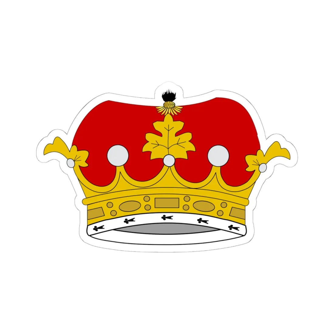 Marquess Coronet (United Kingdom) (Coat of Arms) STICKER Vinyl Kiss-Cut Decal 6 Inch White - The Sticker Space