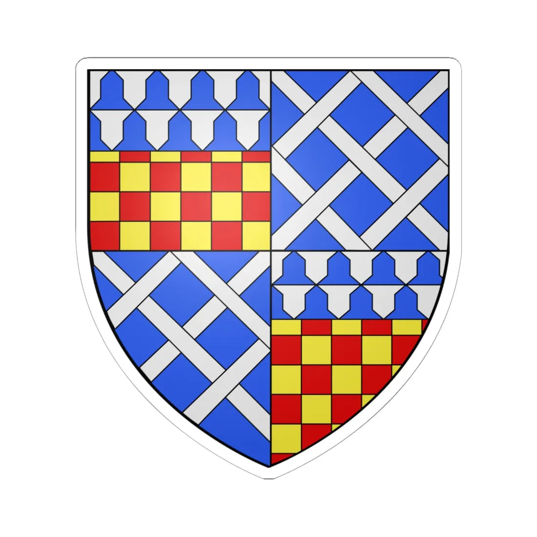 Marquess of Donegall COA (England) (Coat of Arms) STICKER Vinyl Kiss-Cut Decal 6 Inch White - The Sticker Space