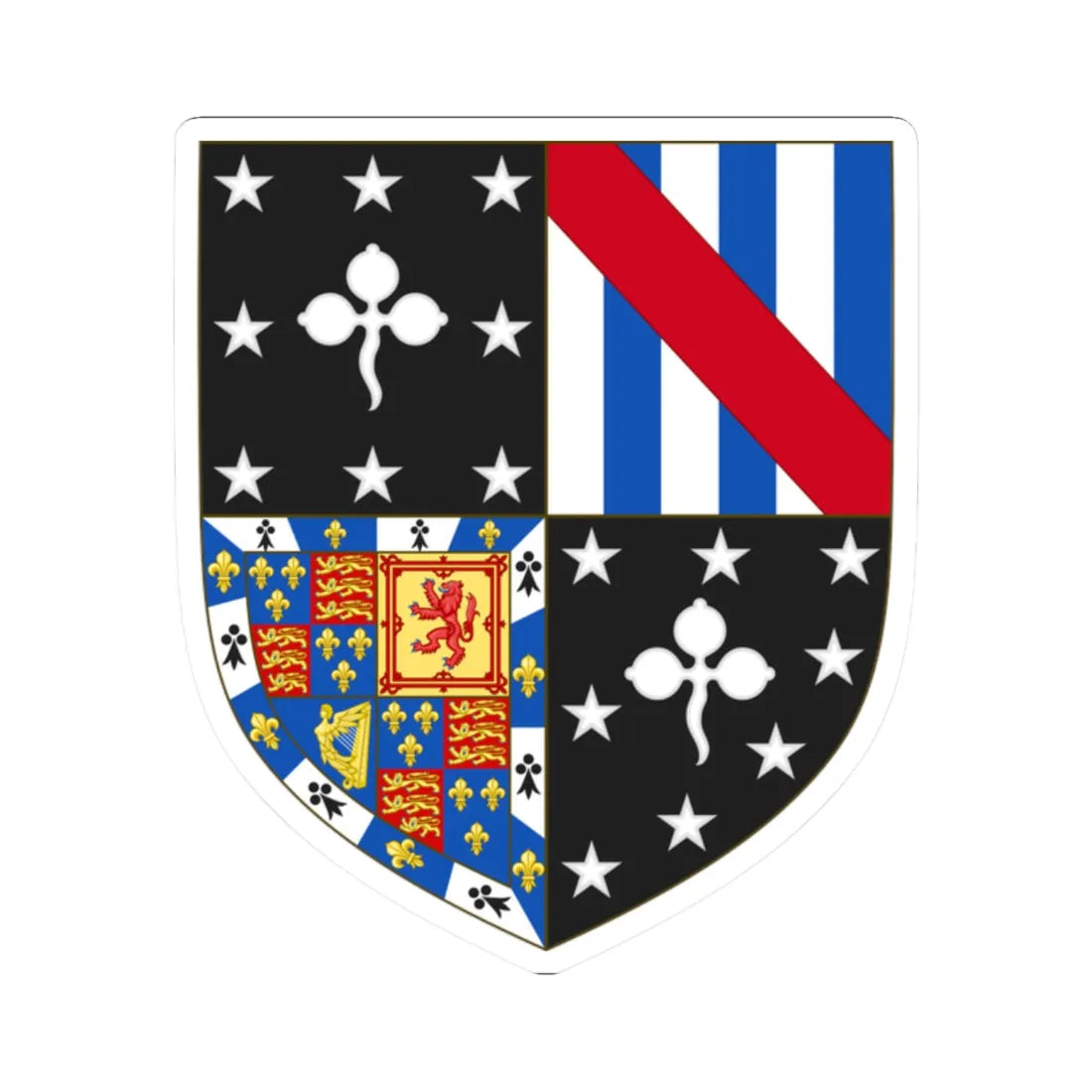 Marquess of Normanby COA (New Zealand) (Coat of Arms) STICKER Vinyl Kiss-Cut Decal 2 Inch White - The Sticker Space