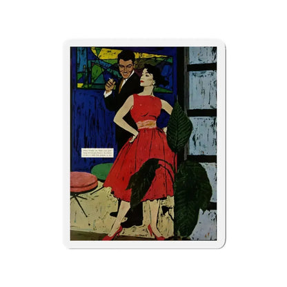 Marriage Bait, The Saturday Evening Post, August 17, 1957 (Magazine Illustration) Refrigerator Magnet - The Sticker Space