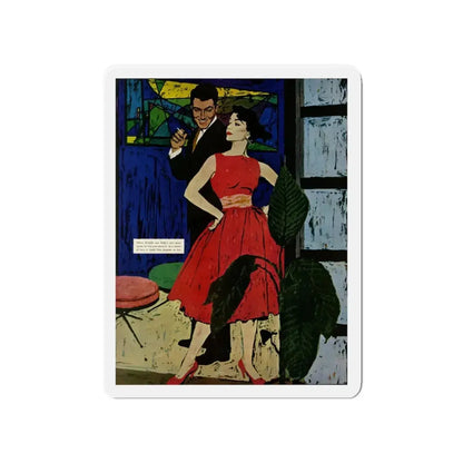 Marriage Bait, The Saturday Evening Post, August 17, 1957 (Magazine Illustration) Refrigerator Magnet - The Sticker Space