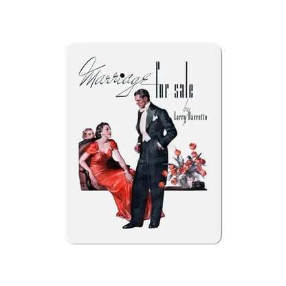 Marriage for Sale, 1936 (Magazine Illustration) Refrigerator Magnet 5 Inch - The Sticker Space