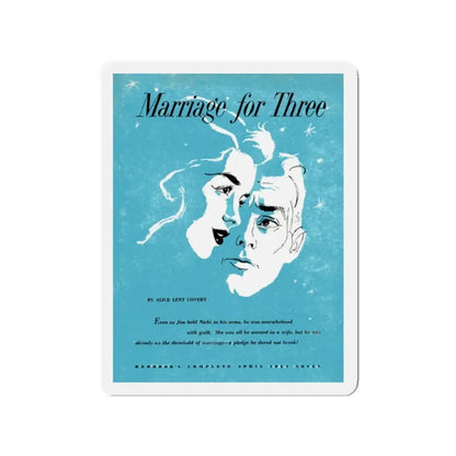 Marriage for Three (1), Redbook, April 1954 (Magazine Illustration) Refrigerator Magnet - The Sticker Space
