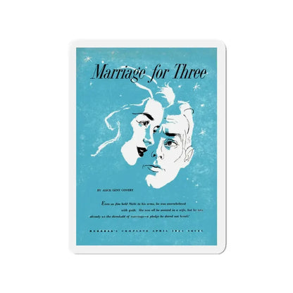 Marriage for Three (1), Redbook, April 1954 (Magazine Illustration) Refrigerator Magnet - The Sticker Space
