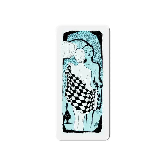 Marriage for Three (2), Redbook, April 1954 (Magazine Illustration) Refrigerator Magnet 6 Inch Die-Cut - The Sticker Space