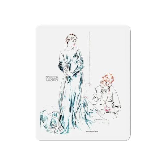 Marriage is a Dangerous Sport, Collier's, January 21, 1950 (Magazine Illustration) Refrigerator Magnet 6 Inch Die-Cut - The Sticker Space