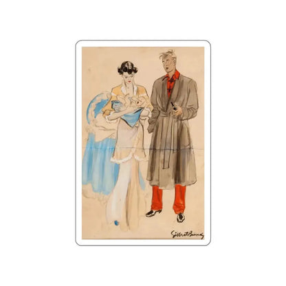 Married, Life Magazine Illustration (c. 1940s) (Magazine Illustration) STICKER Vinyl Die-Cut Decal White Die-Cut 5 Inch - The Sticker Space