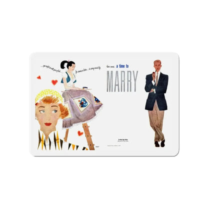 Marry, Chatelaine magazine, Aug 1952 (Magazine Illustration) Refrigerator Magnet - The Sticker Space