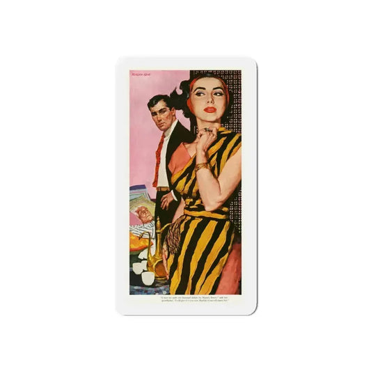 Marry For Love, The Saturday Evening Post, August 31, 1957 (Magazine Illustration) Refrigerator Magnet 6 Inch Die-Cut - The Sticker Space