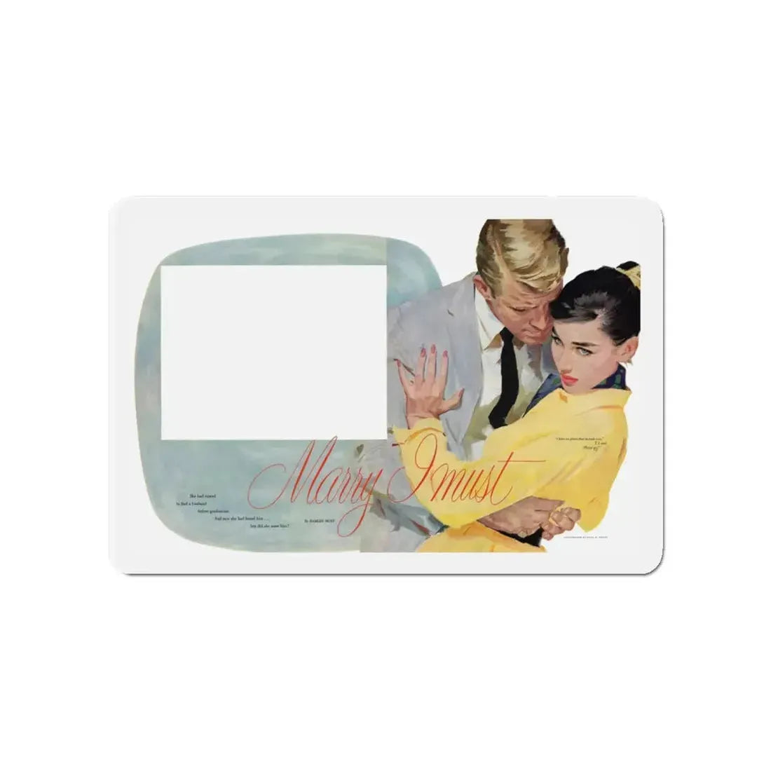 Marry I Must, Ladies' Home Journal, November 1957_ full (Magazine Illustration) Refrigerator Magnet - The Sticker Space