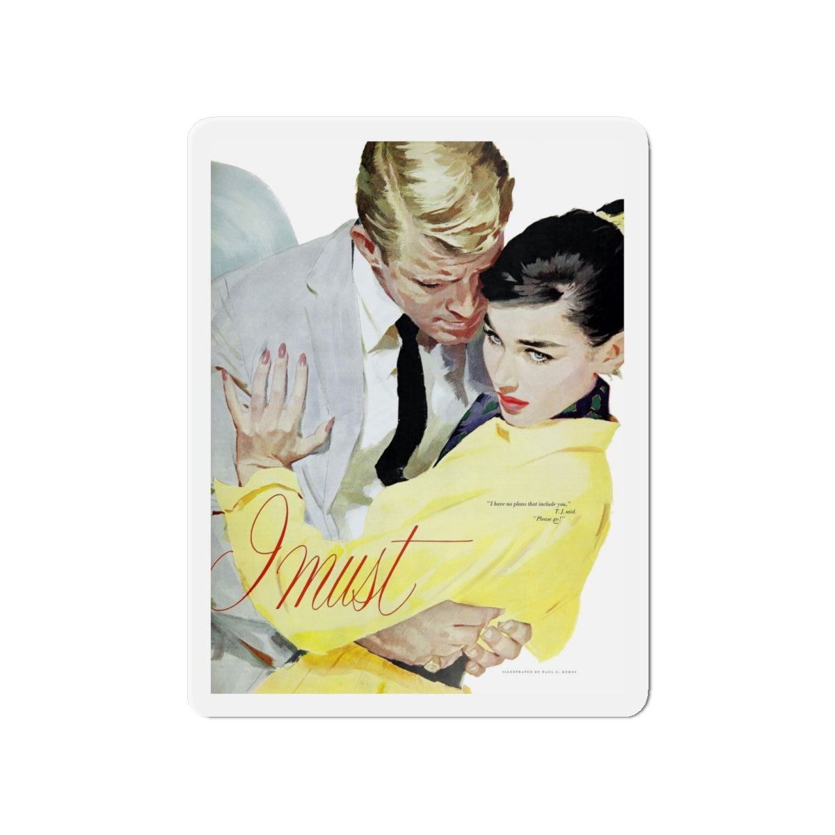 Marry I must, Ladies' Home Journal, November 1957 (Magazine Illustration) Refrigerator Magnet