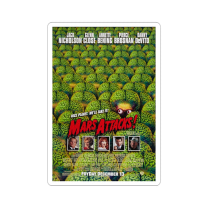 Mars Attacks 1996 Movie Poster STICKER Vinyl Die-Cut Decal-2 Inch-The Sticker Space