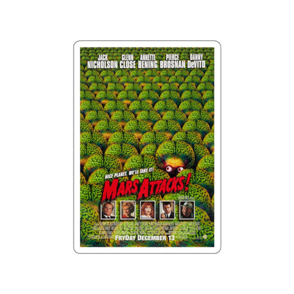 MARS ATTACKS! 1996 Movie Poster STICKER Vinyl Die-Cut Decal-2 Inch-The Sticker Space