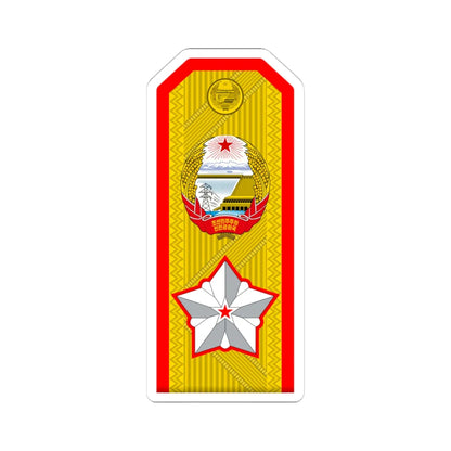 Marshal of the KPA rank insignia V (Korea) (Military Rank) STICKER Vinyl Kiss-Cut Decal 4 Inch White - The Sticker Space