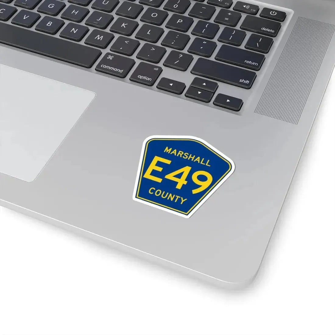 Marshall County Route E49 IA (Iowa) (Road Sign) STICKER Vinyl Kiss-Cut Decal - The Sticker Space
