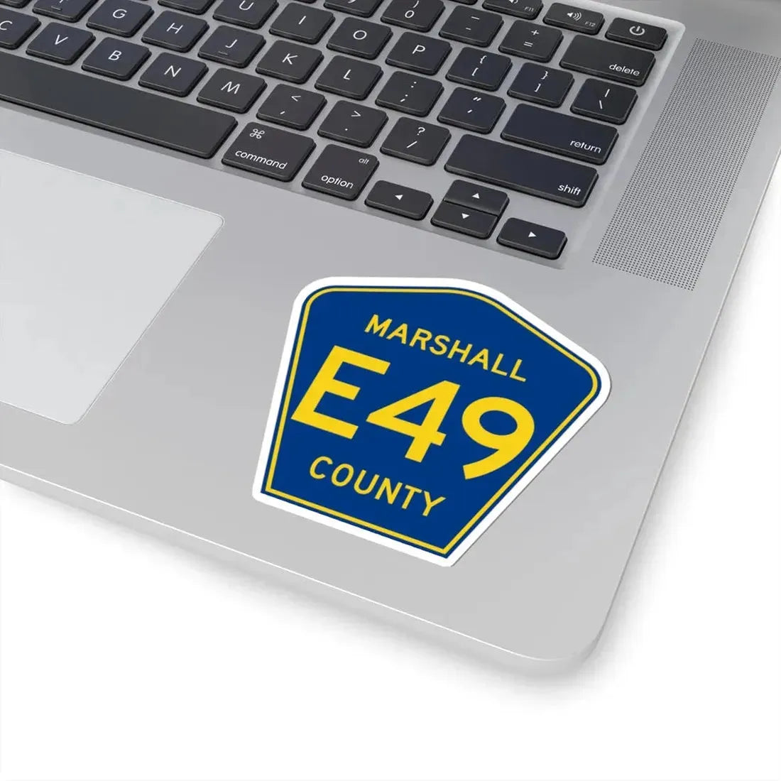 Marshall County Route E49 IA (Iowa) (Road Sign) STICKER Vinyl Kiss-Cut Decal - The Sticker Space