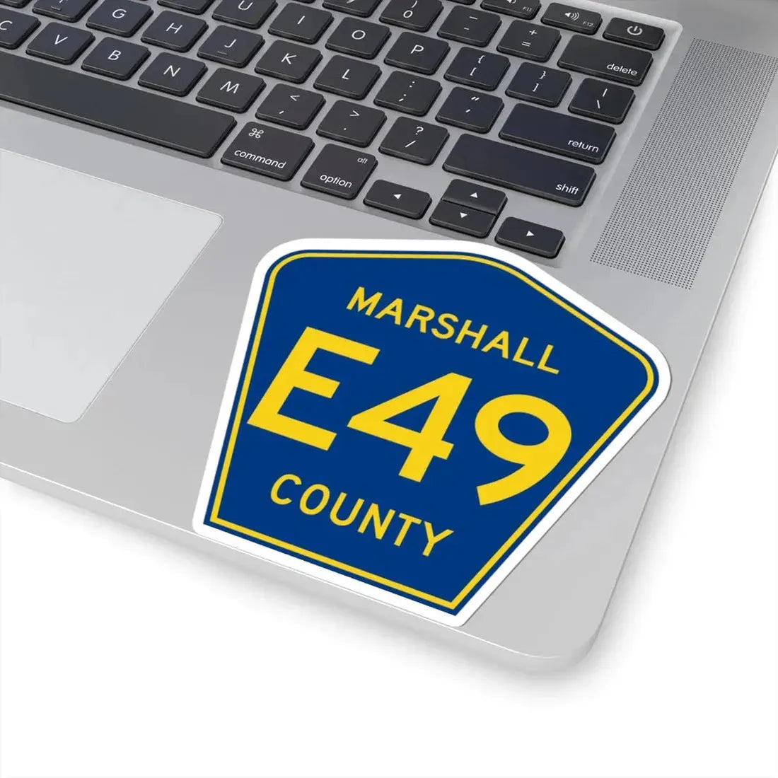 Marshall County Route E49 IA (Iowa) (Road Sign) STICKER Vinyl Kiss-Cut Decal - The Sticker Space