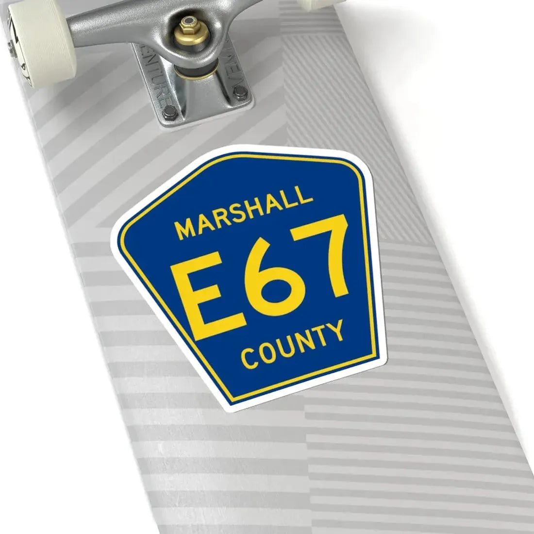 Marshall County Route E67 IA (Iowa) (Road Sign) STICKER Vinyl Kiss-Cut Decal - The Sticker Space
