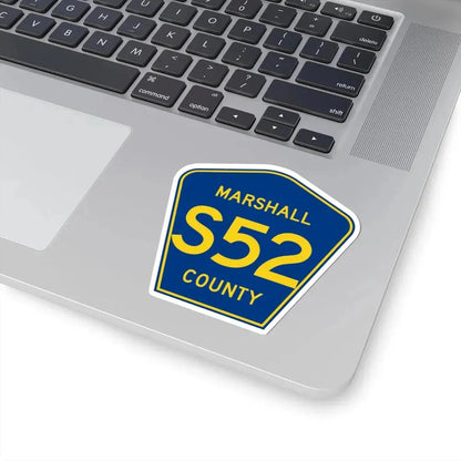 Marshall County Route S52 IA (Iowa) (Road Sign) STICKER Vinyl Kiss-Cut Decal - The Sticker Space