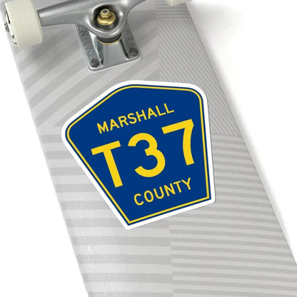 Marshall County Route T37 IA (Iowa) (Road Sign) STICKER Vinyl Kiss-Cut Decal - The Sticker Space