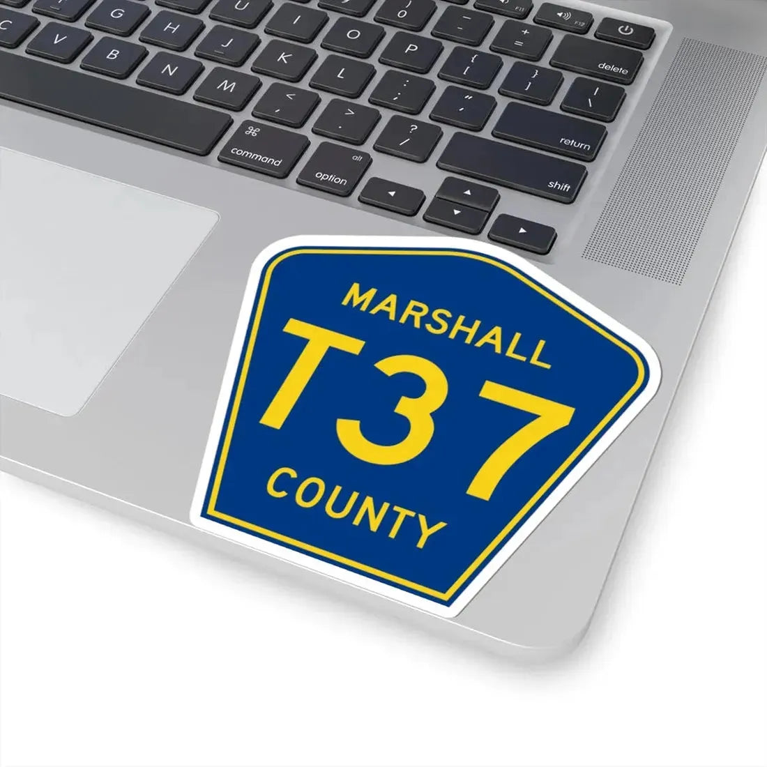 Marshall County Route T37 IA (Iowa) (Road Sign) STICKER Vinyl Kiss-Cut Decal - The Sticker Space