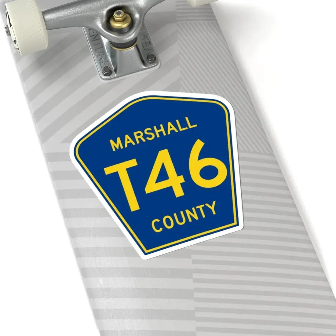 Marshall County Route T46 IA (Iowa) (Road Sign) STICKER Vinyl Kiss-Cut Decal - The Sticker Space