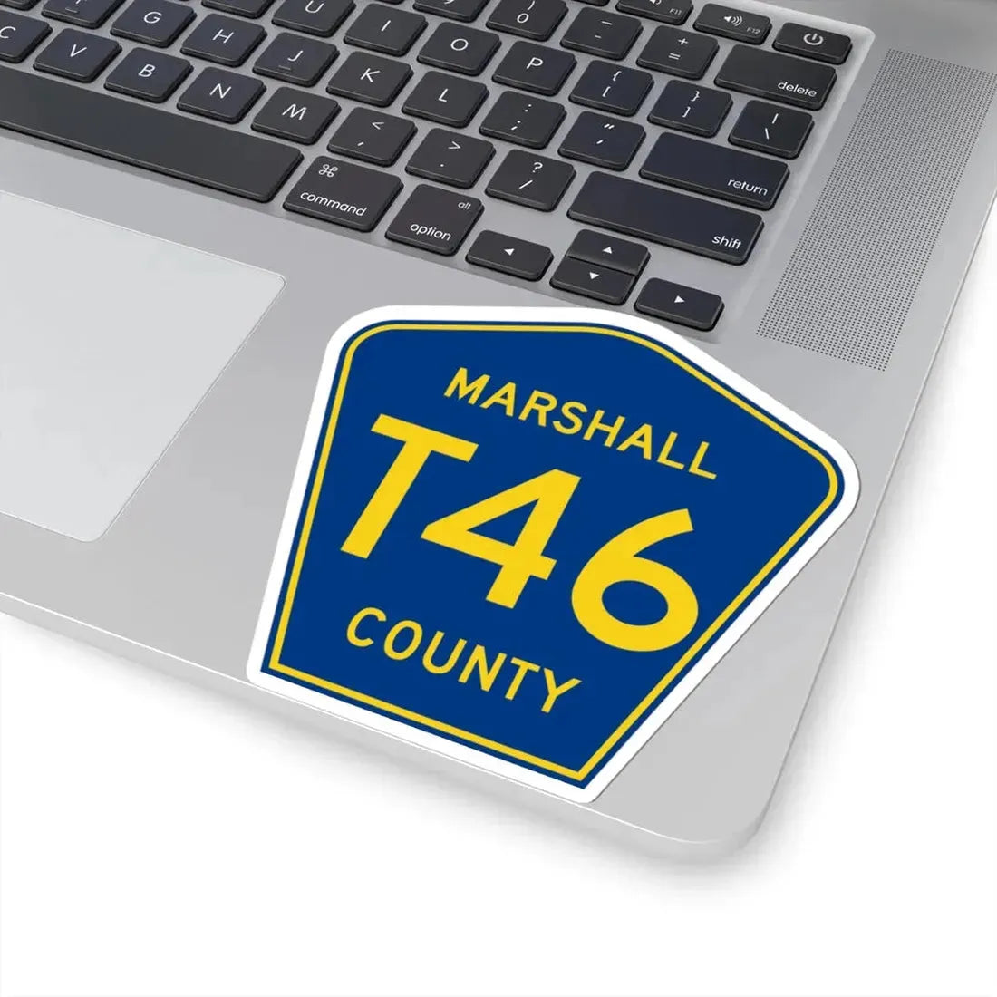 Marshall County Route T46 IA (Iowa) (Road Sign) STICKER Vinyl Kiss-Cut Decal - The Sticker Space