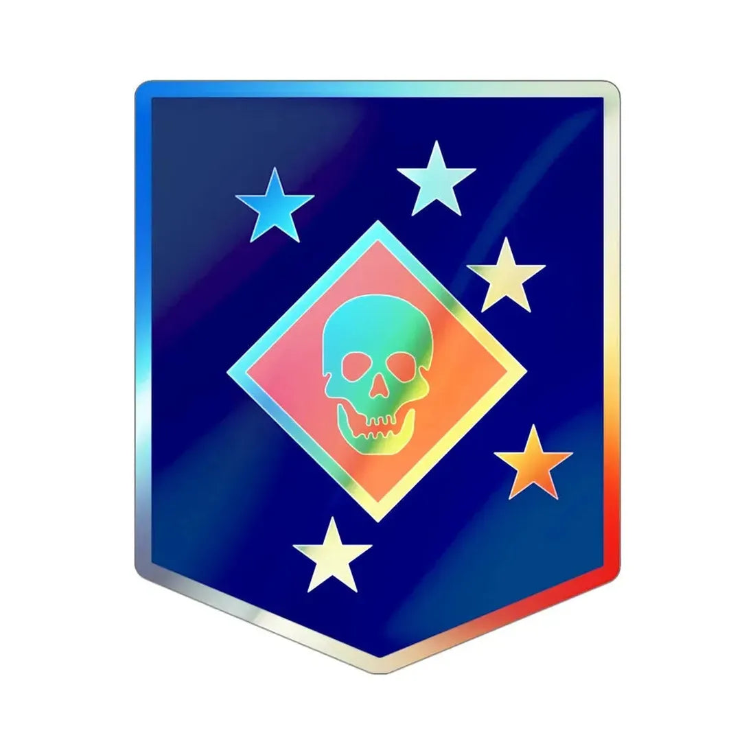 MARSOC (USMC) Holographic STICKER Die-Cut Vinyl Decal 4 Inch Holographic - The Sticker Space