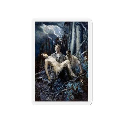 Mart Slipped Strong Arms Beneath the Girl (Magazine Illustration) Refrigerator Magnet 5 Inch - The Sticker Space