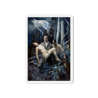 Mart Slipped Strong Arms Beneath the Girl (Magazine Illustration) Refrigerator Magnet - The Sticker Space