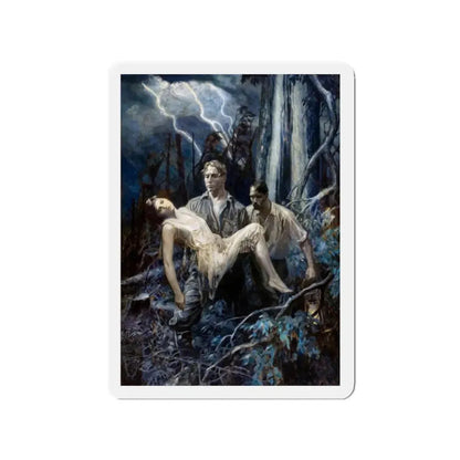 Mart Slipped Strong Arms Beneath the Girl (Magazine Illustration) Refrigerator Magnet - The Sticker Space