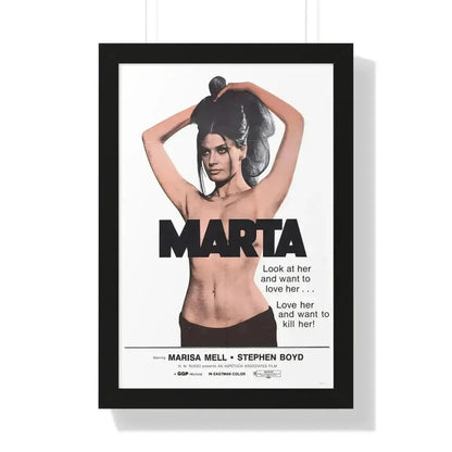 MARTA 1971 - Framed Movie Poster 16″ x 24″ Black - The Sticker Space