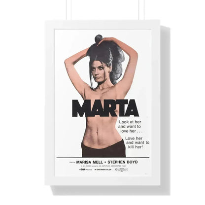 MARTA 1971 - Framed Movie Poster 16″ x 24″ White - The Sticker Space