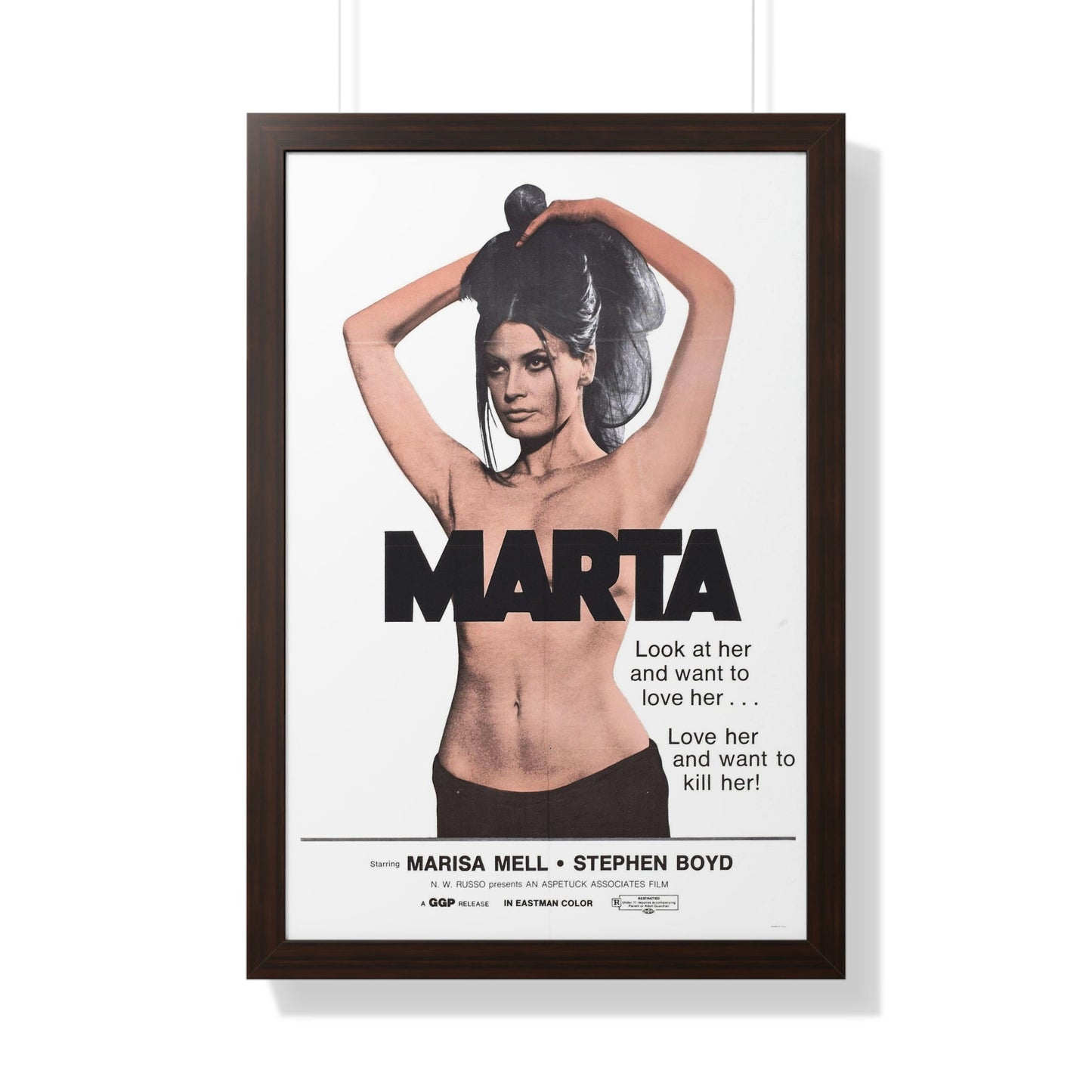 MARTA 1971 - Framed Movie Poster-20" x 30"-The Sticker Space