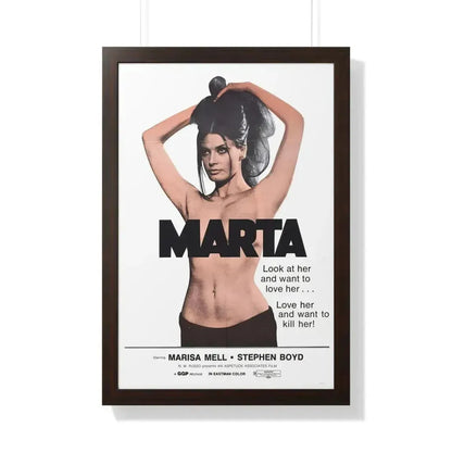 MARTA 1971 - Framed Movie Poster 20" x 30" Walnut - The Sticker Space