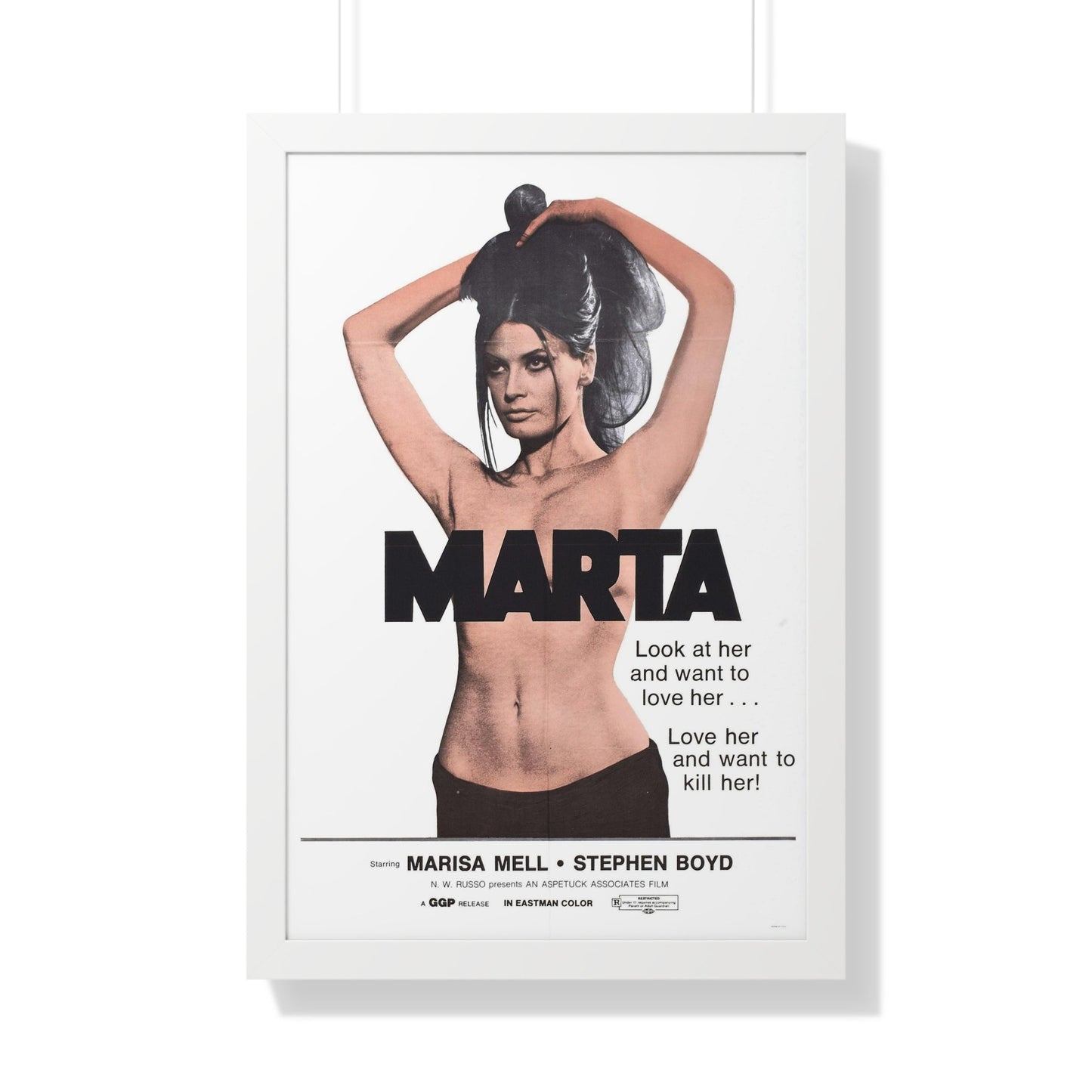 MARTA 1971 - Framed Movie Poster-20" x 30"-The Sticker Space